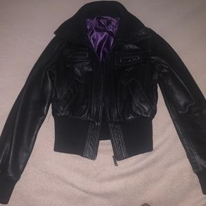 Genuine Leather Jacket Black mid length